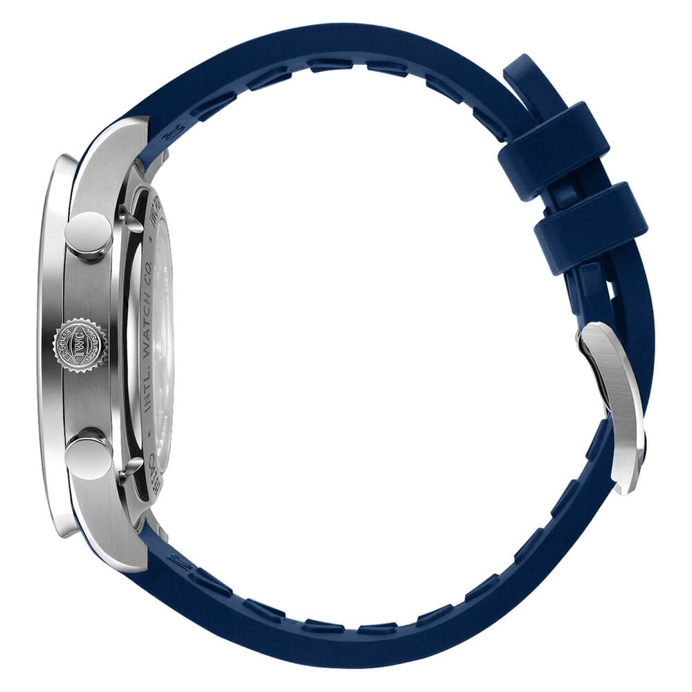 IWC Schaffhausen Portugieser Chronograph 41mm White Dial Blue Strap Watch image number 4