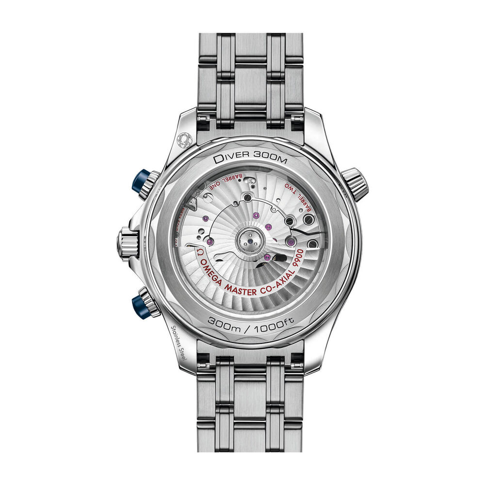 Omega Seamaster Diver 300 Chrono Grey Dial Mens Silver Bracelet Watch image number 1