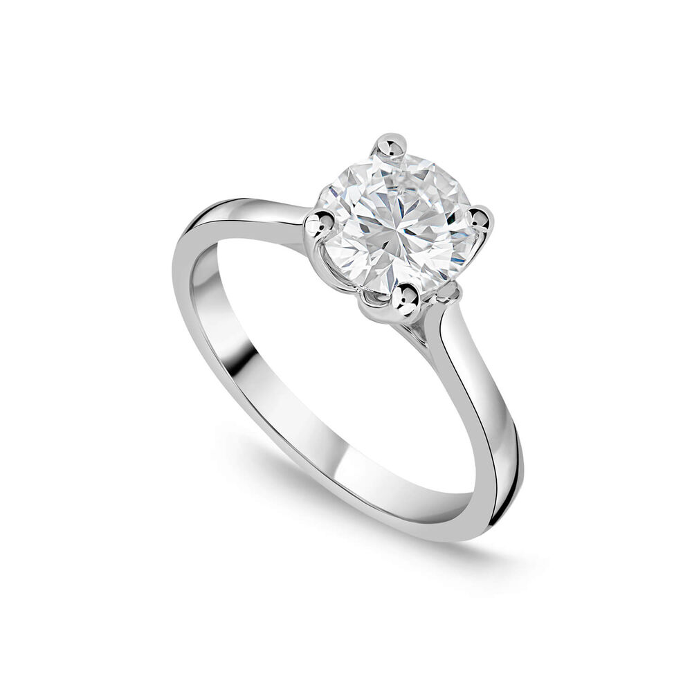 Born Platinum Lab Grown 1.50ct Round Brilliant Solitaire Diamond Ring image number 0