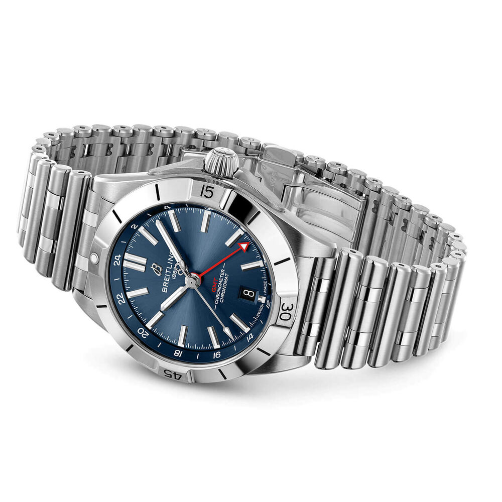 Breitling Chronomat Automatic GMT 40 Blue Dial Bracelet Watch image number 2