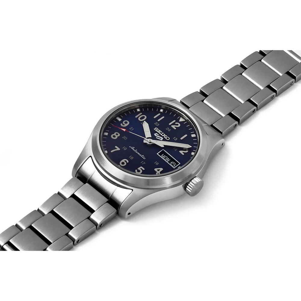 Seiko 5 Sports Field 39.4mm Blue Dial Bracelet Watch image number 1