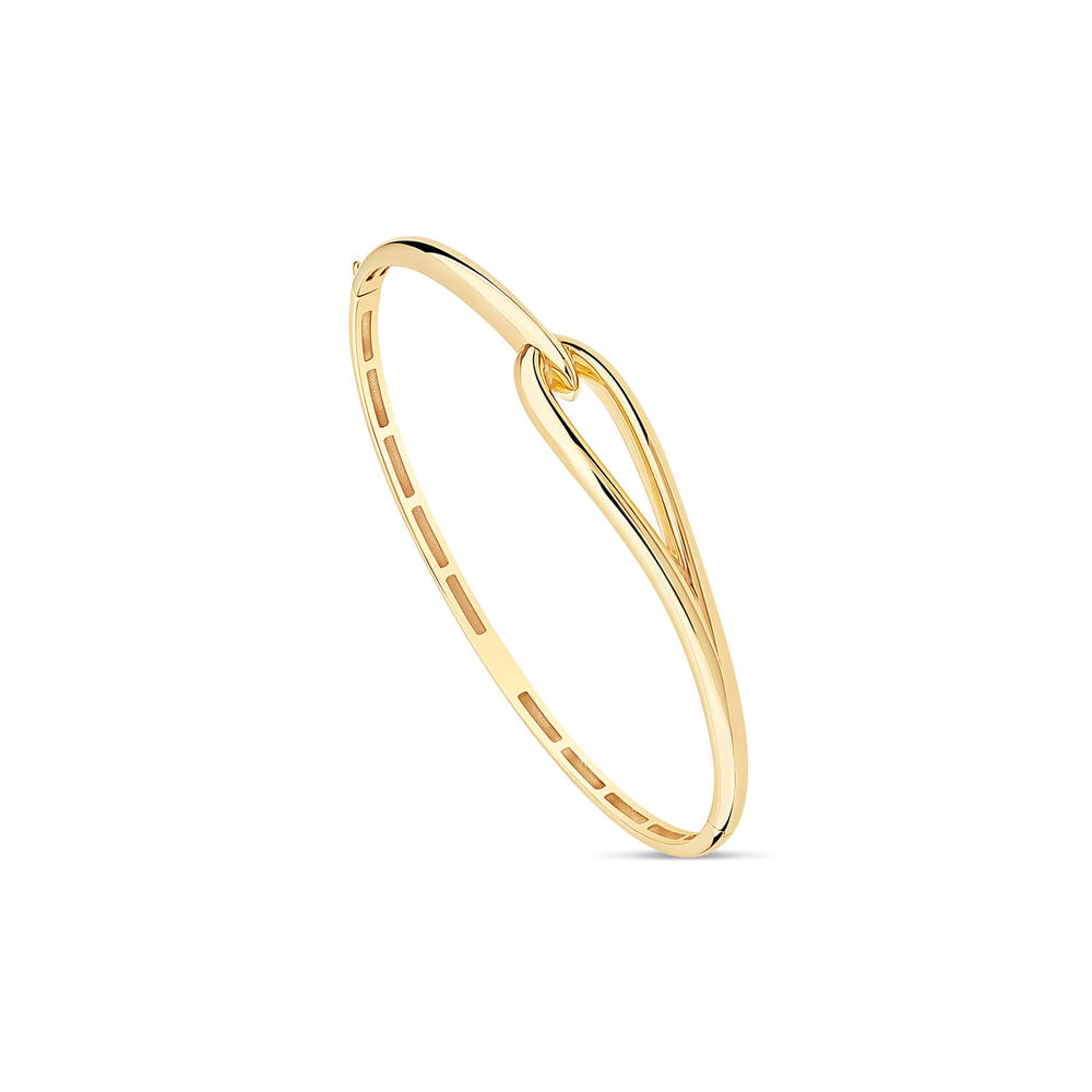 9ct Yellow Gold Polished Stirrup Bangle image number 0