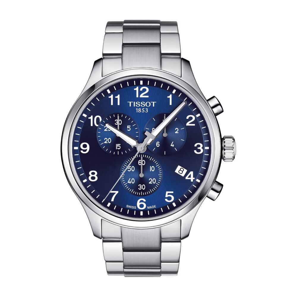 Tissot XL Chronograph Blue Dial Steel Bracelet Men's Watch
