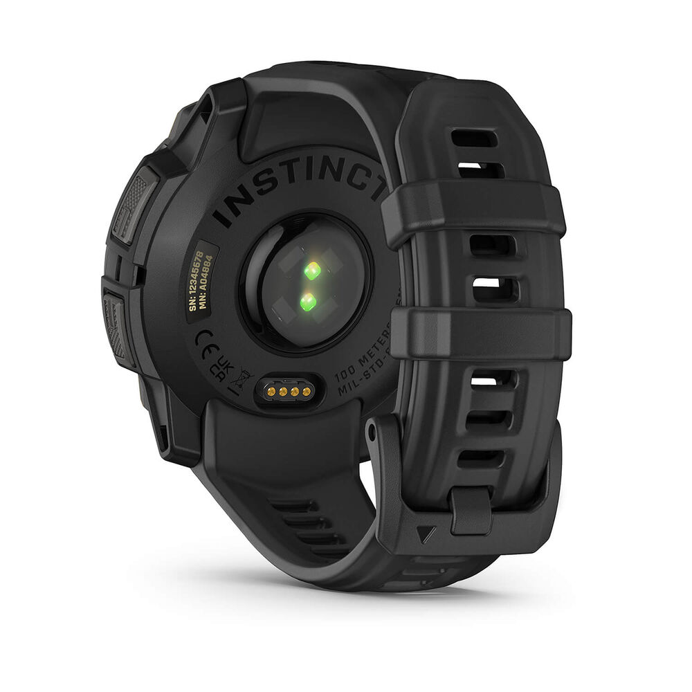Garmin Instinct 3 AMOLED 45mm Black Bezel & Silicon Strap Watch image number 8