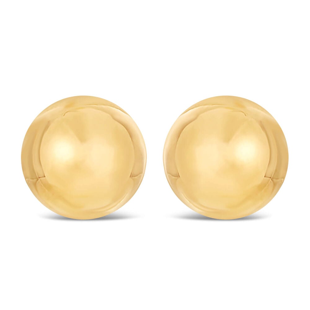 9ct Yellow Gold 6mm Polished Ball Stud Earrings image number 0