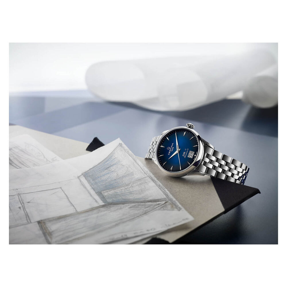 Certina Heritage Automatic 41mm Blue Dial Steel Case Bracelet Watch