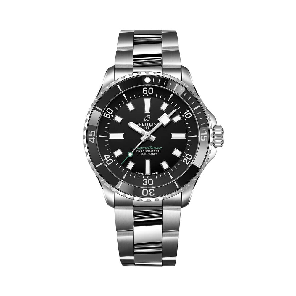 Breitling Superocean Auto 42mm Black Dial Stainless Steel Bracelet Watch