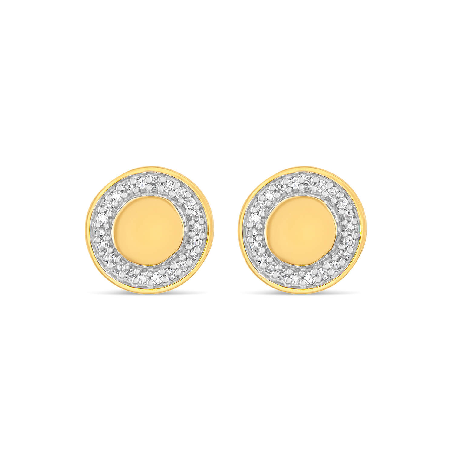 Diamond earrings circle discount