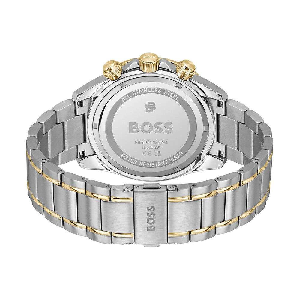 BOSS Sealiner 44mm Green Dial Two Tone Stainless Steel Bracelet Watch image number 1