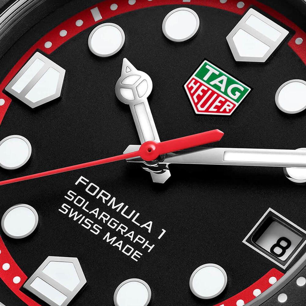 TAG Heuer Formula 1 Solargraph 38mm Black Dial & Bezel Rubber Strap Watch image number 2