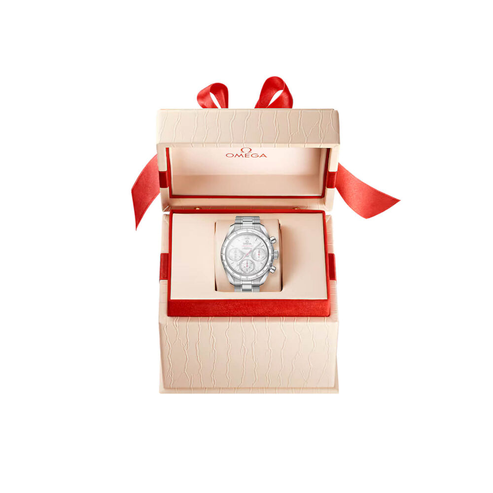 OMEGA Speedmaster 38mm White MOP Dial Stainless Steel Bracelet Watch