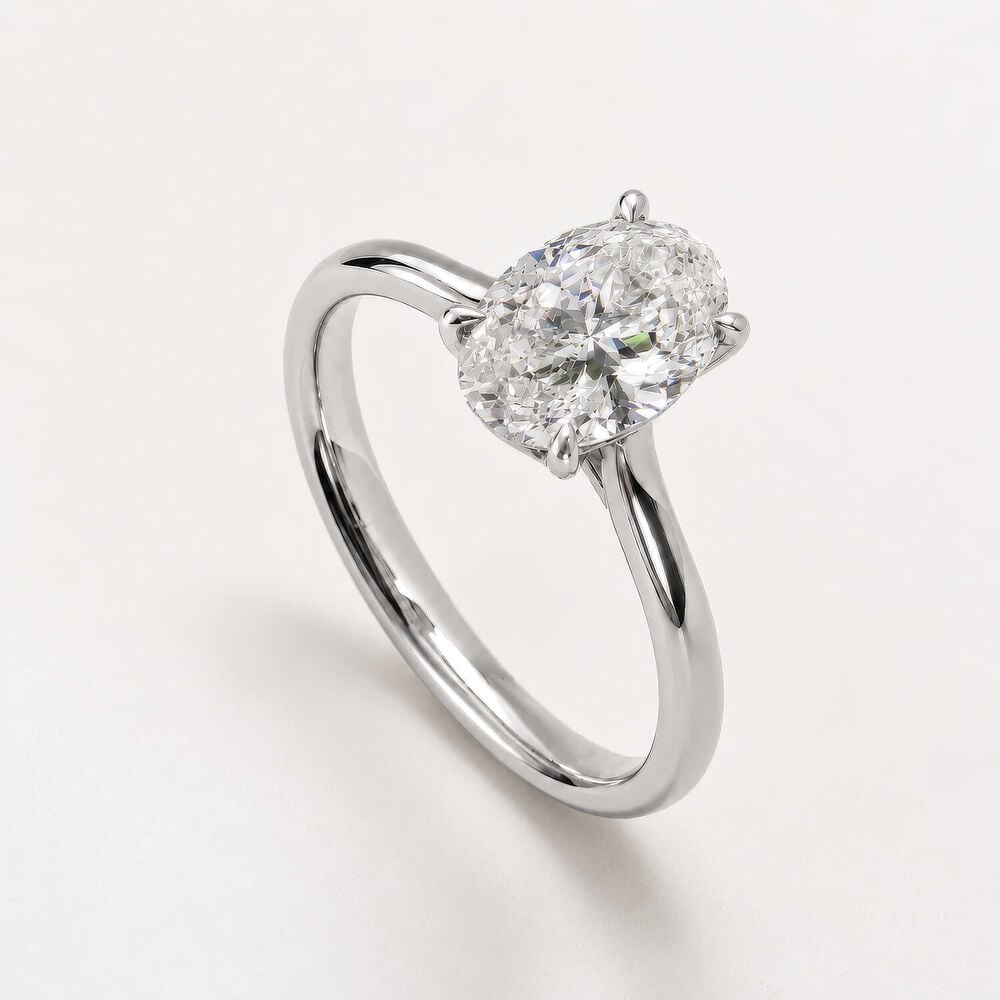 Born Nova Platinum 1.50ct Oval Lab Grown Diamond Solitaire Ring