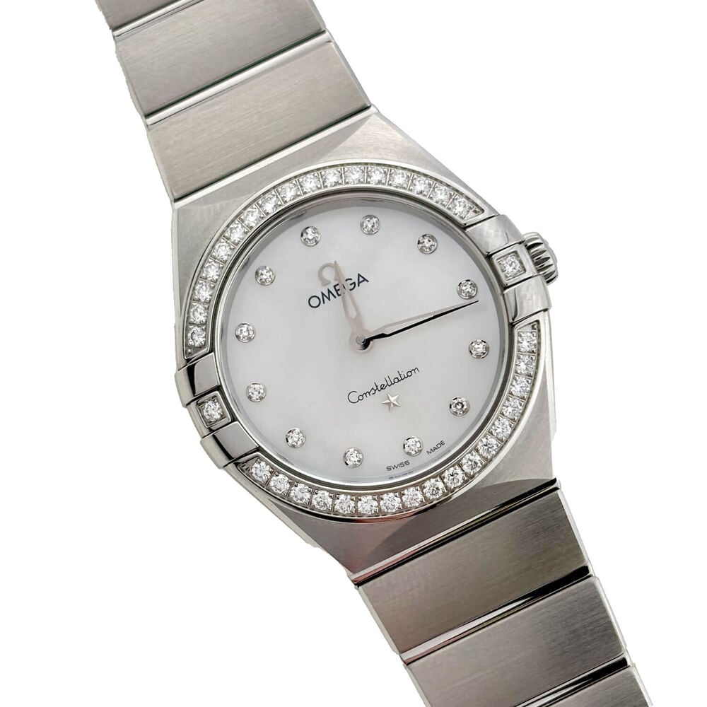 Pre-Owned OMEGA Constellation 28mm Dial Diamond & Pearl Bracelet Watch image number 1