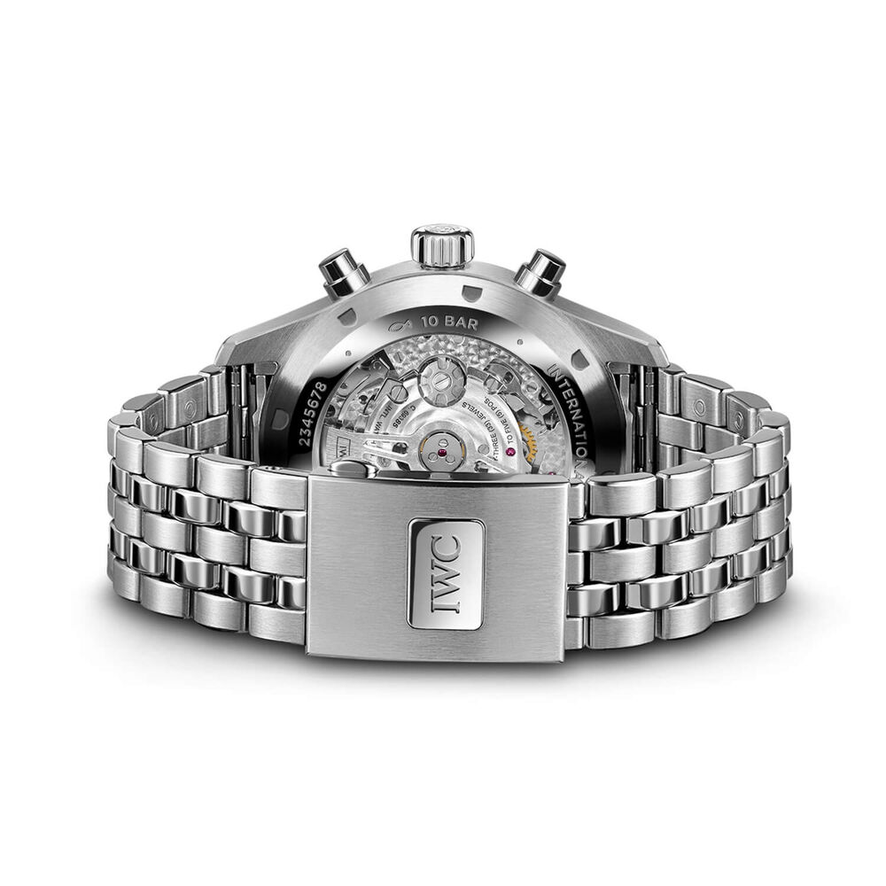 IWC Schaffhausen Pilot's Chronograph 43mm  Blue Dial Steel Bracelet Watch image number 3