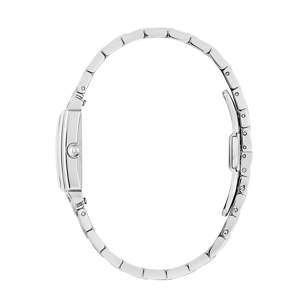 Bulova Sutton 21x33mm Mother of Pearl Dial Diamond Dots Steel Bracelet Watch image number 2