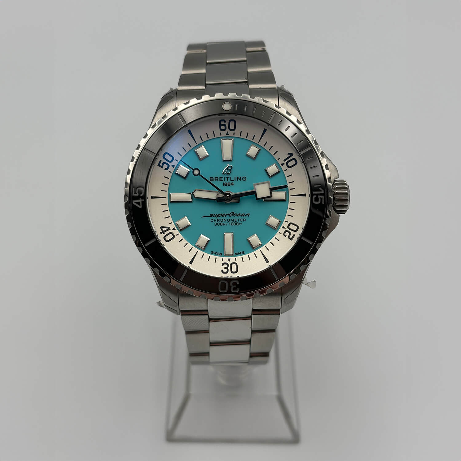 Pre Owned Breitling Superocean Automatic 44mm Blue Dial Bracelet Watch