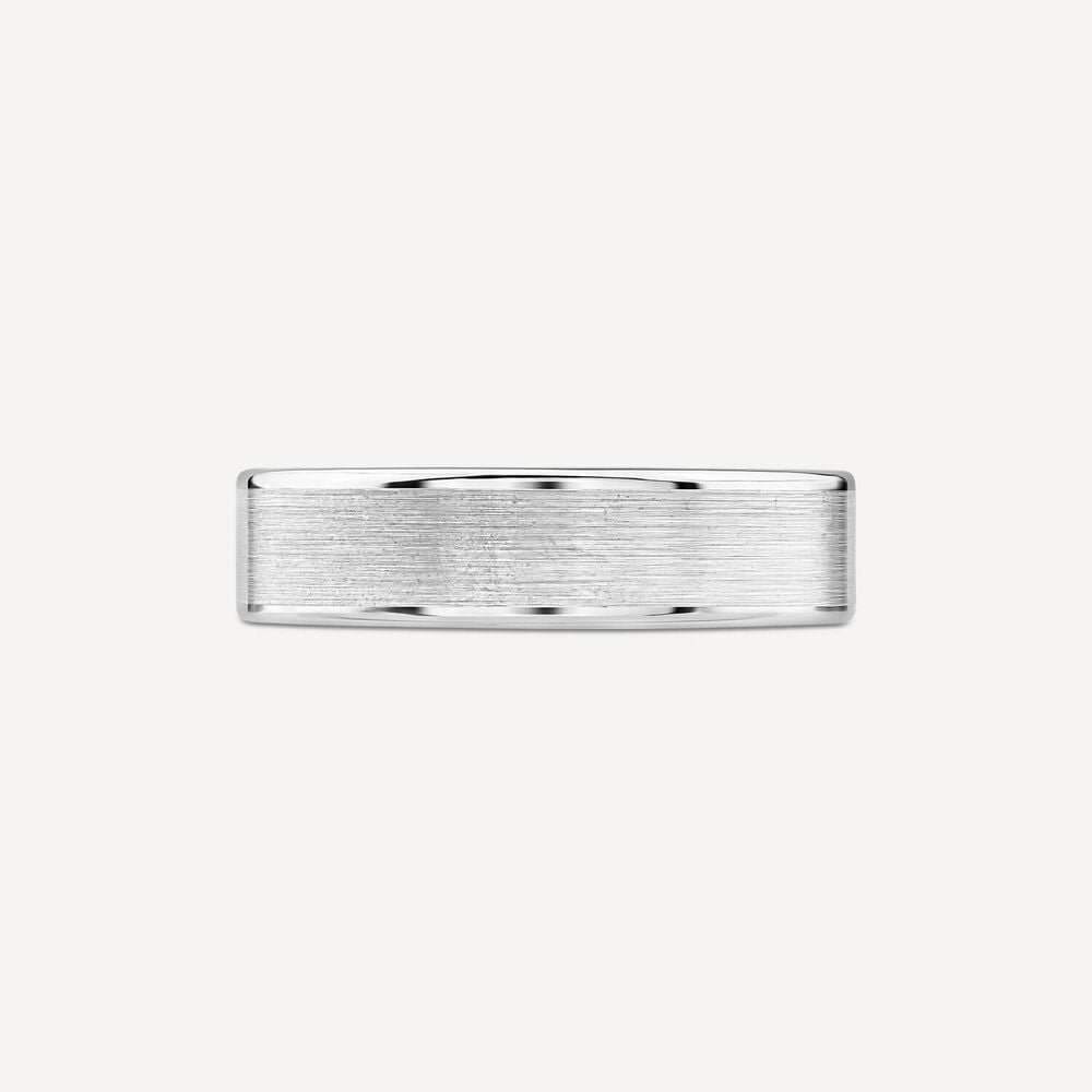 Tungsten Matte Centre Polished Edge 6mm Men's Ring