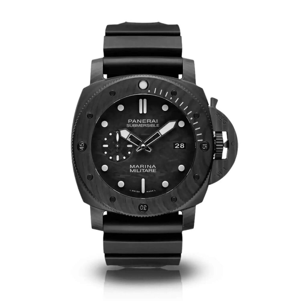 Panerai Submersible 47mm Marina Militare Carbotech™ Black Dial Strap Watch