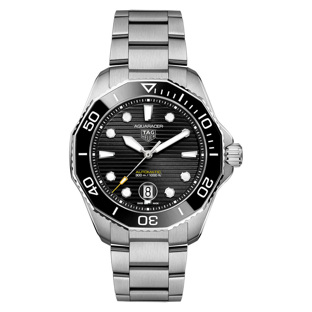 TAG Heuer Aquaracer Diver 43mm Black Black Bezel Steel Case Watch