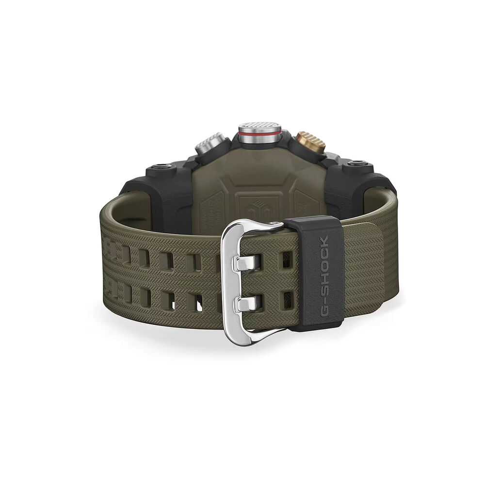 G-SHOCK Master of G Mudmaster 55.4mm Carbon Fibre Bezel & Olive Green Resin Strap Watch