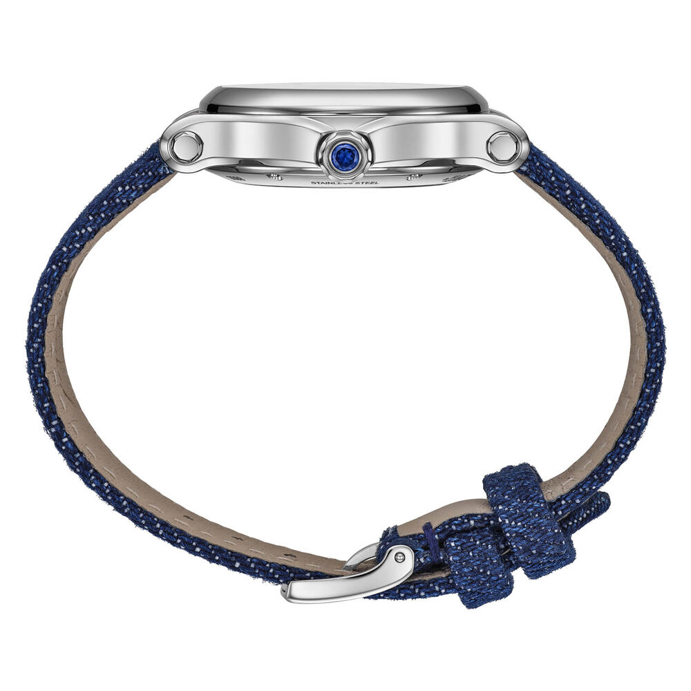 Chopard Happy Heart 33mm Mother of Pearl Dial Blue Denim Strap Watch