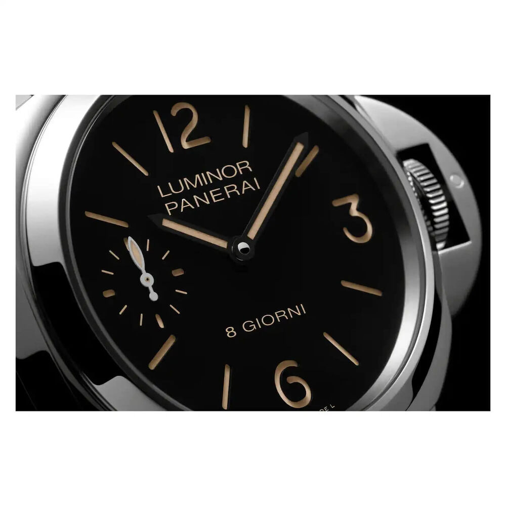 Panerai Luminor 44mm 8 Giorni Black Dial Strap Watch image number 4