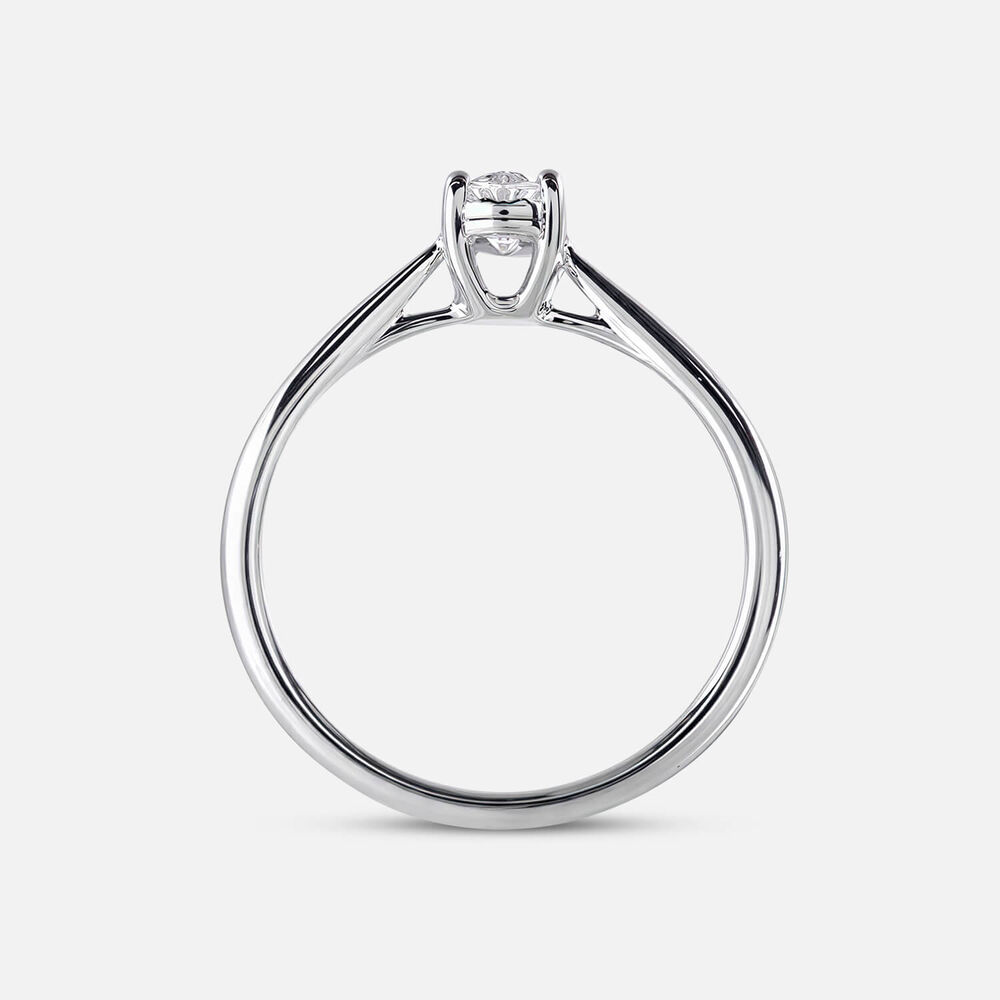 Prism 9ct White Gold 0.33ct Oval Diamond Solitaire Ring