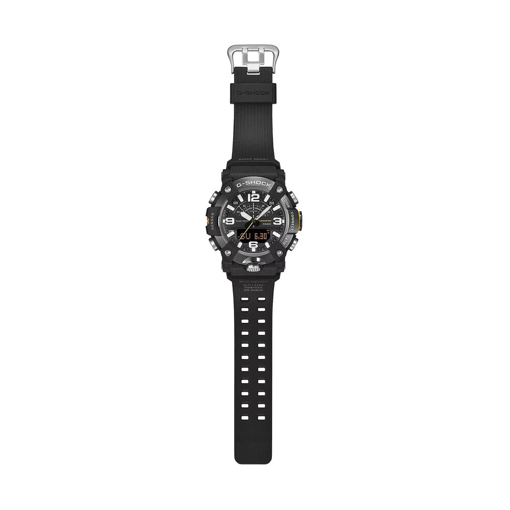 G-SHOCK Master of G Mudmaster 55.4mm Black Ion Plated Bezel & Black Resin Strap Watch