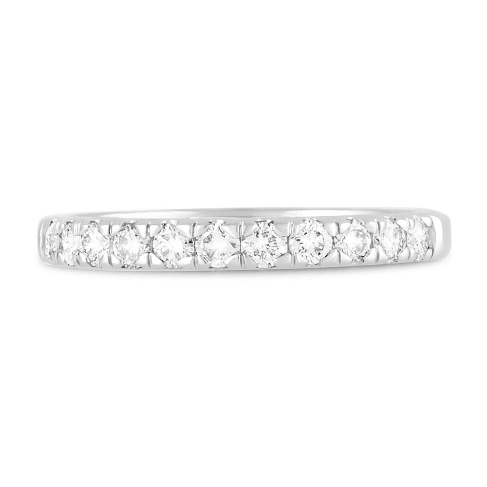 Ladies' Platinum 0.40 Carat Diamond Claw Set Wedding Ring image number 1