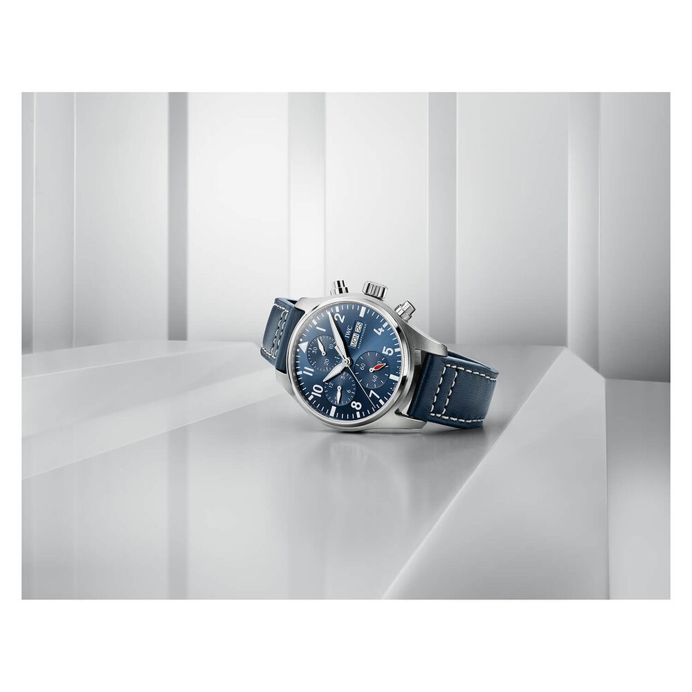 IWC Schaffhausen Pilot's Watch Chronograph 41 Blue Dial Strap Watch image number 5