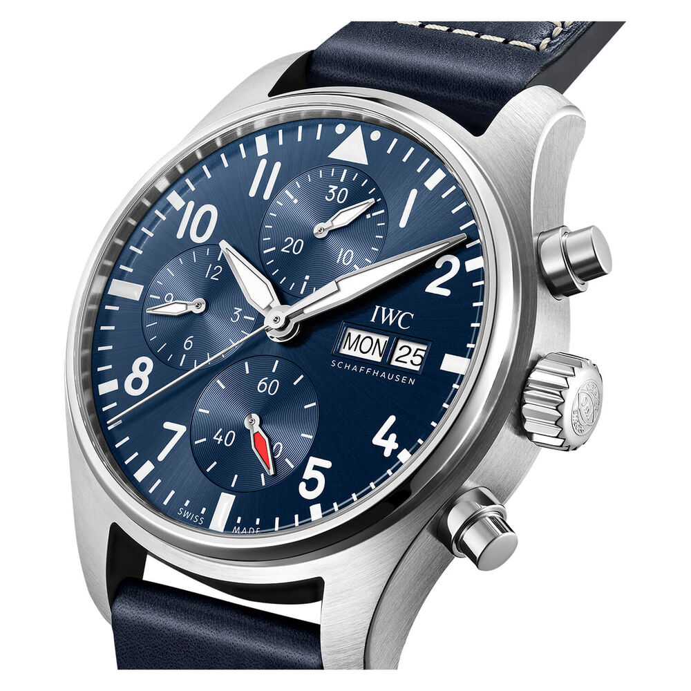 IWC Schaffhausen Pilot's Watch Chronograph 41 Blue Dial Strap Watch image number 1