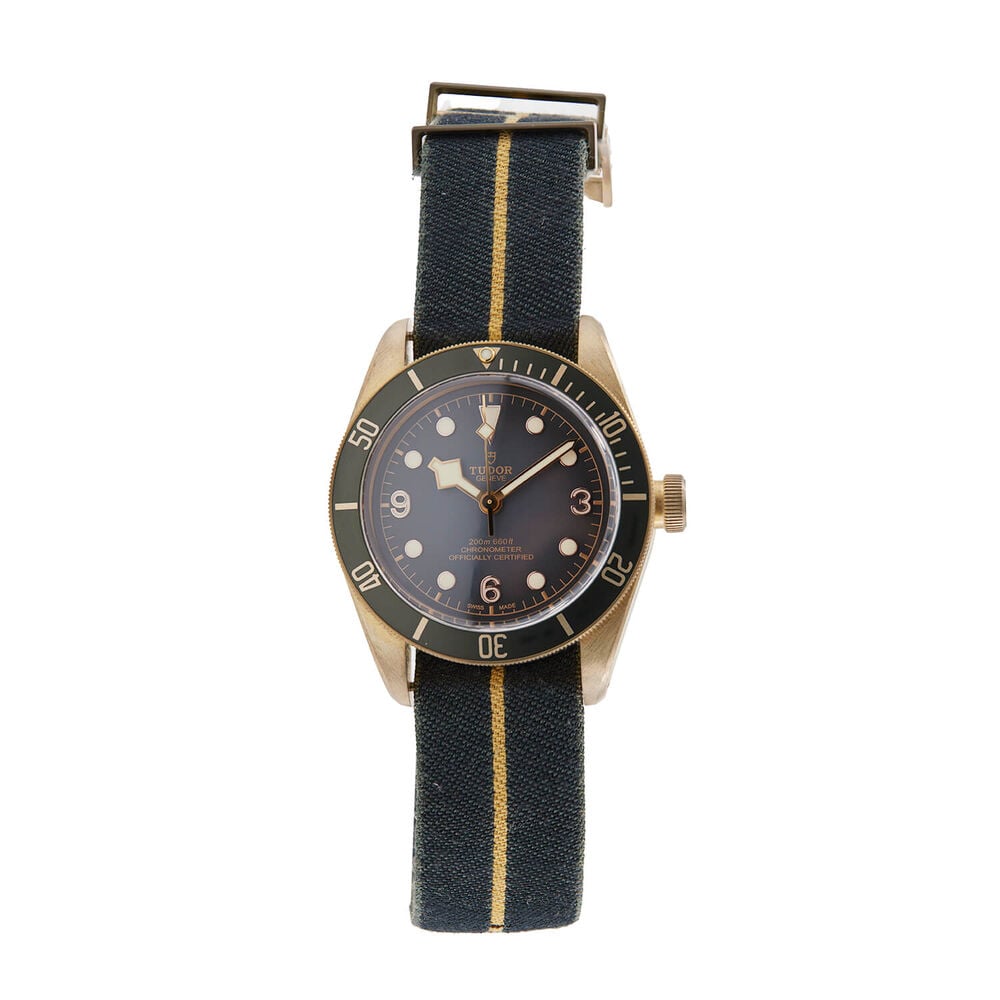 Pre-Owned TUDOR Black Bay Bronze Swiss Dive 43mm Black Dial Fabric Strap Watch image number 0