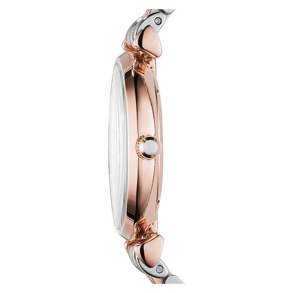 Emporio Armani Rose Gold-Plated Two Colour Bracelet Watch