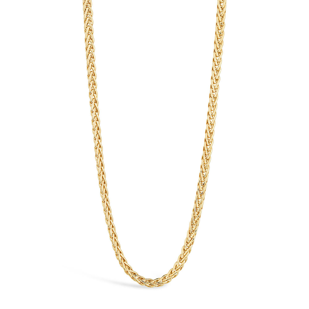 9ct Yellow Gold Flat Polished Woven Necklet image number 0