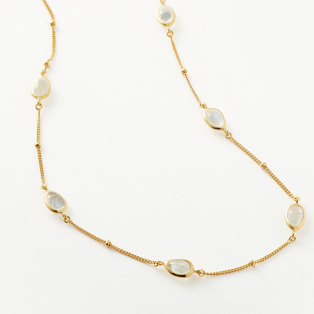 Missoma 18ct Gold Vermeil Sterling Silver Magma Gemstone Charm Choker Necklace