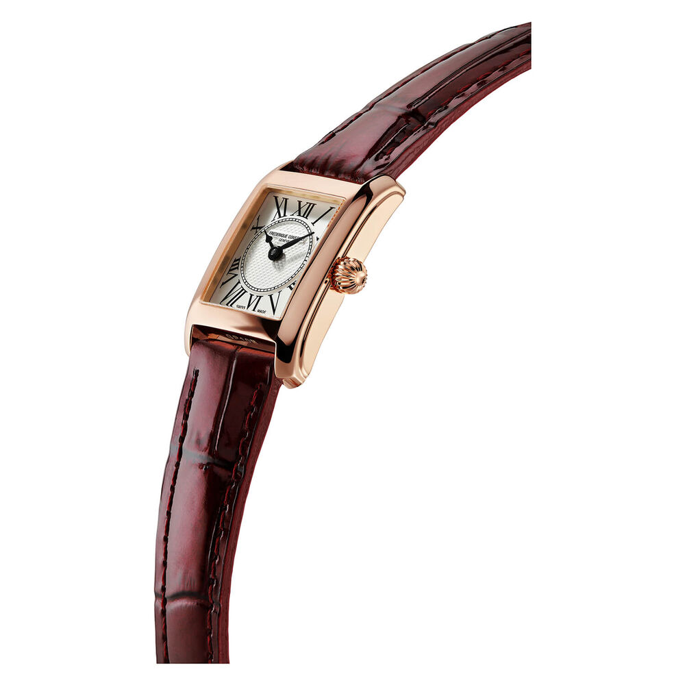 Frederique Constant Classics Carree Red Leather Strap Ladies Watch image number 2