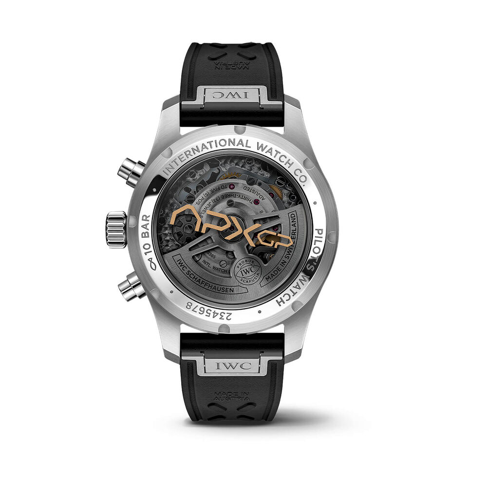 IWC Schaffhausen Pilot’s Chronograph APX GP 41mm Black Dial Rubber Strap Watch image number 2