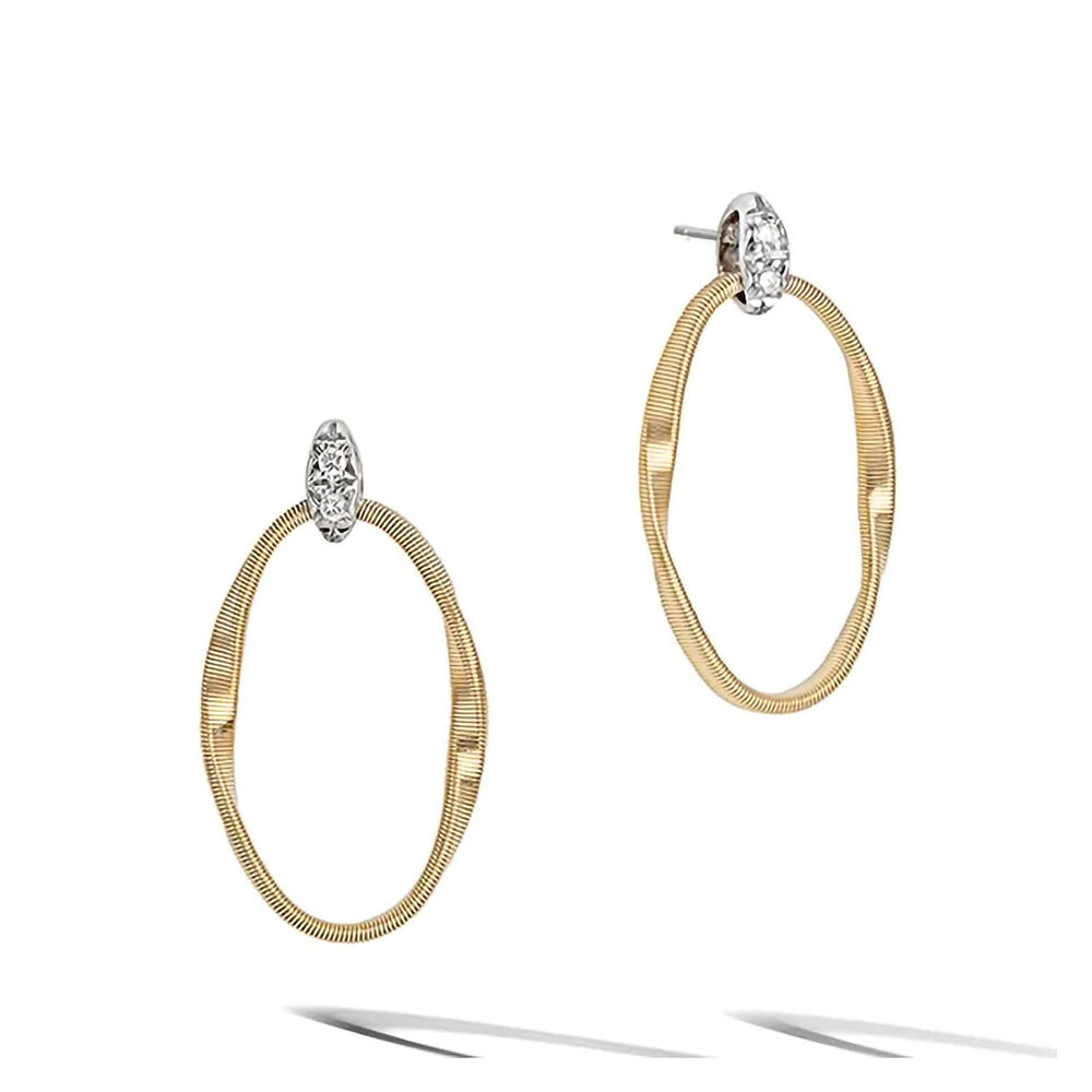 Marco Bicego Marakkech 18ct Yellow Gold Diamond Hoop Earrings image number 0