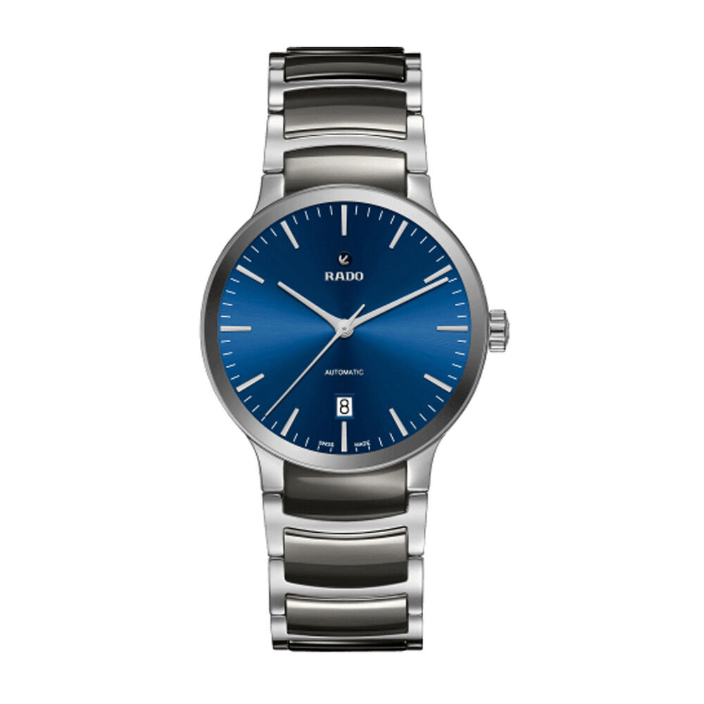 Pre-Owned Rado Centrix 38mm Blue Dial Ceramic Bracelet Watch