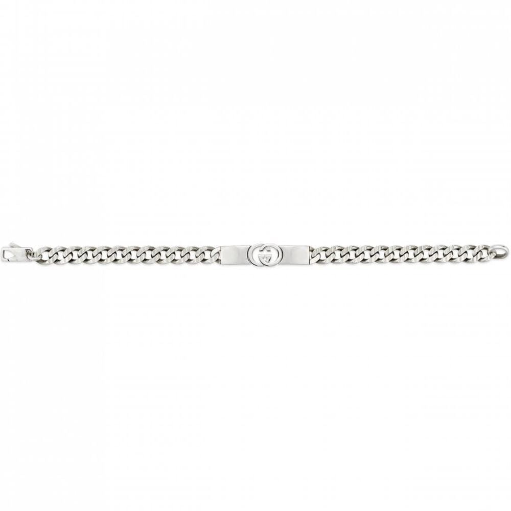 Gucci Interlocking G Sterling Silver Chain Bracelet image number 1