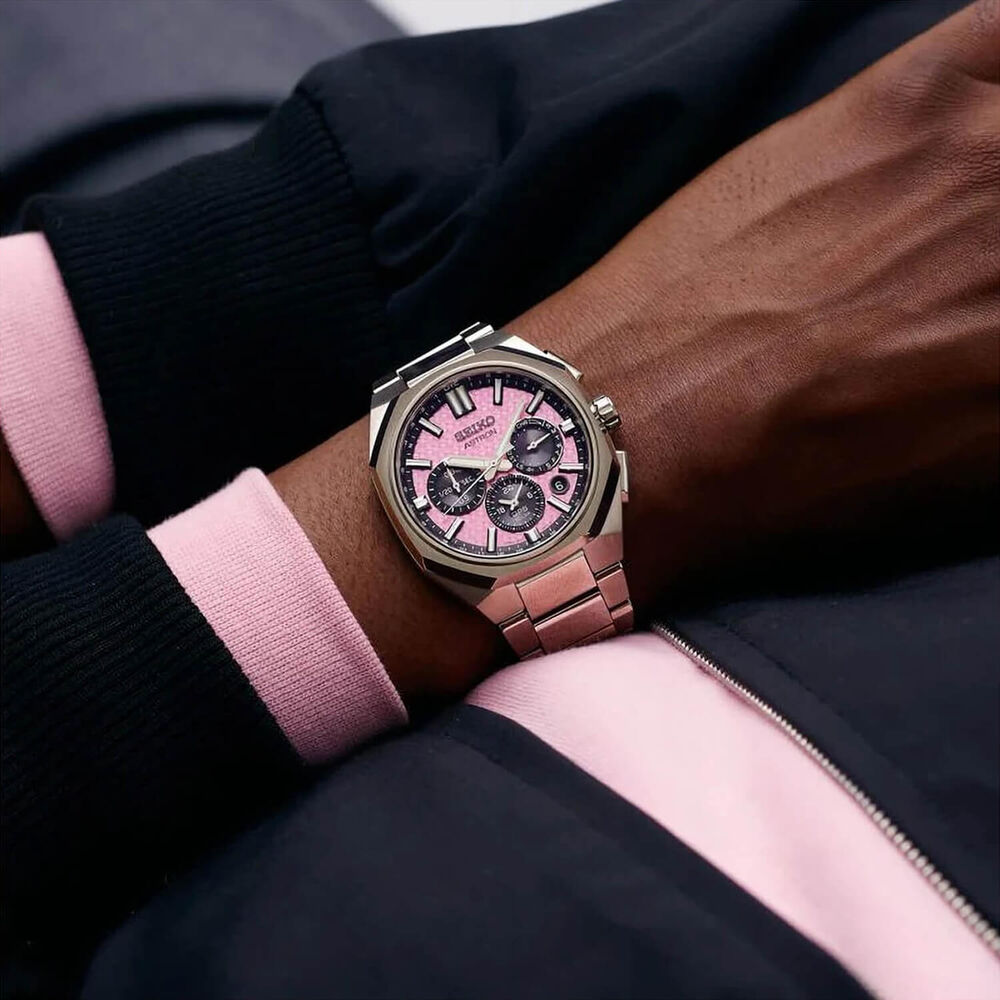 Seiko Astron GPS Solar 2026 Limited Edition Crystal Pink Titanium Case & Bracelet Watch