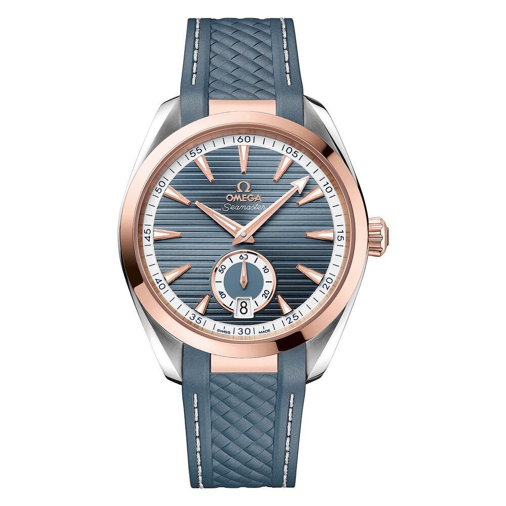 OMEGA Seamaster Aqua Terra 41mm Dial Steel & Rose Gold Case Rubber Strap Watch image number 0