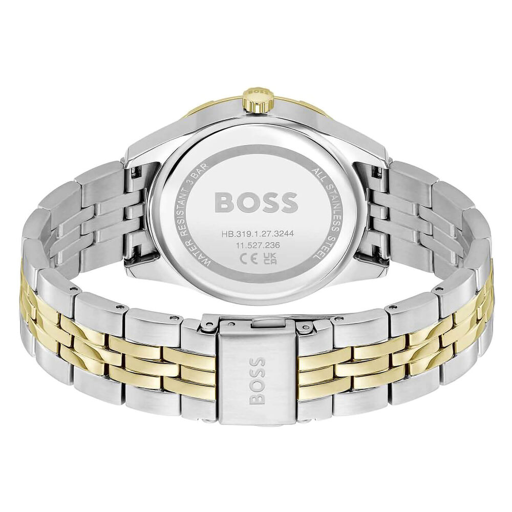 BOSS Rhea 36mm Silver Dial Yellow Gold  & Steel Bracelet Watch image number 1