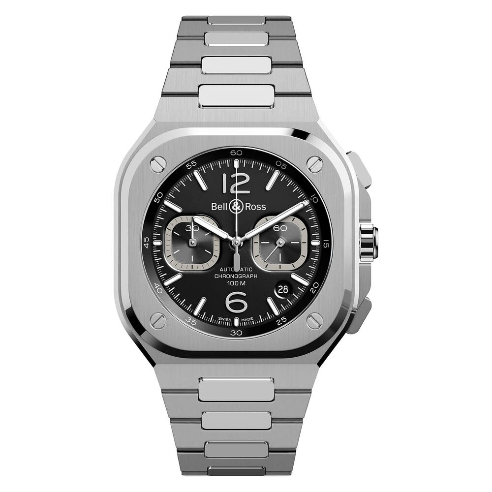 Bell & Ross BR05 Chrono Black Dial Steel Case Bracelet Watch image number 0