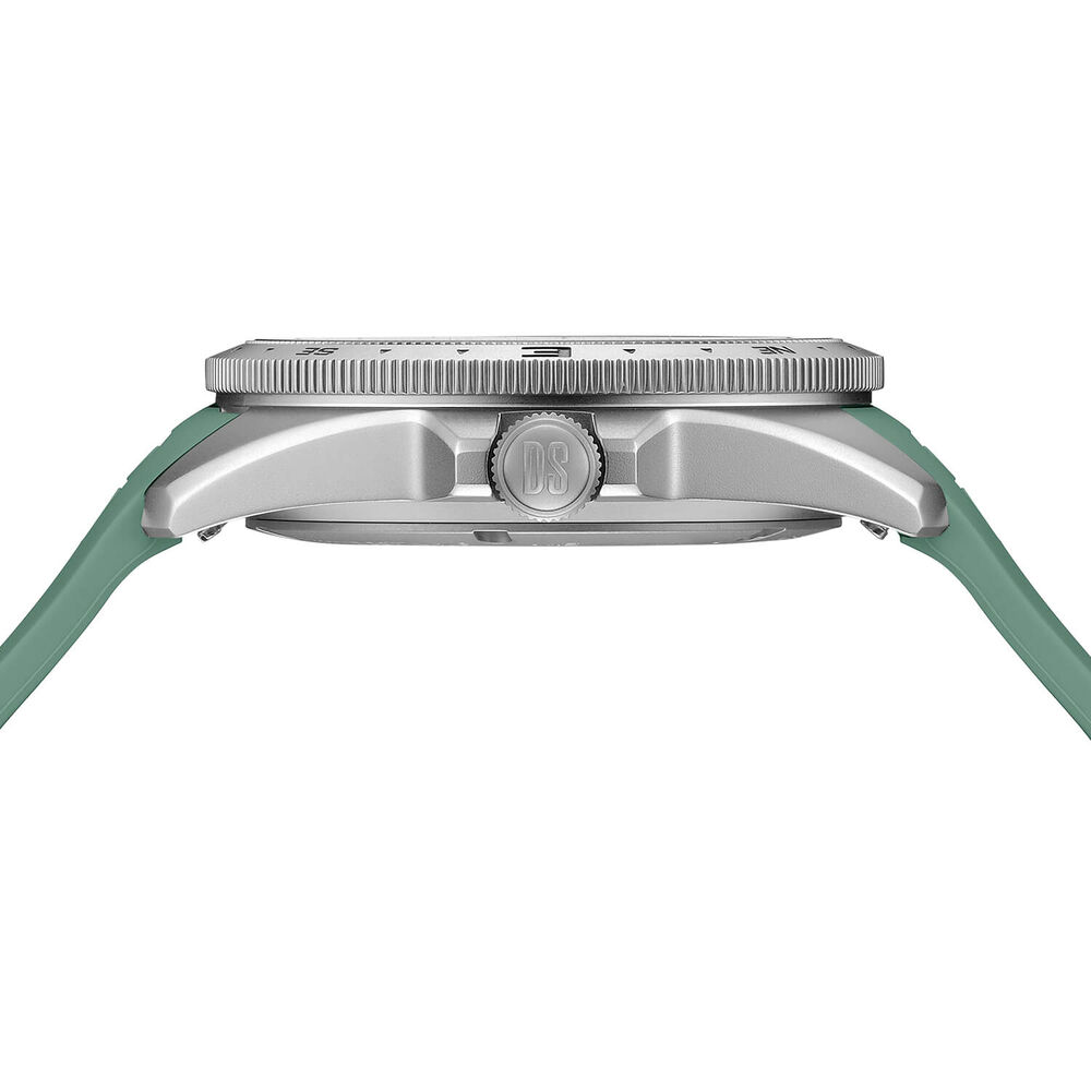 Certina DS-X GMT 41mm Grey Dial Green Rubber Strap Watch image number 2