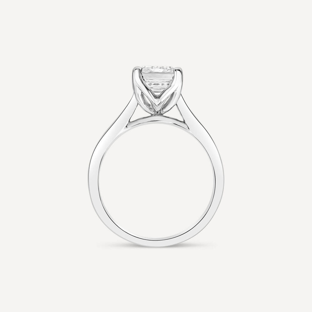 Born Platinum 2.50ct Lab Grown Emerald Cut Solitaire Diamond Ring