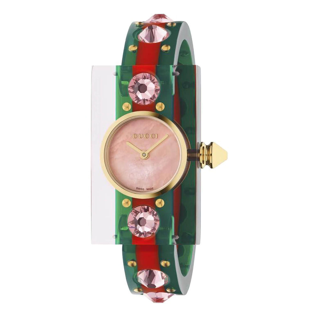 Gucci Fashion Plexi Pearl & Gemstone 24mm Ladies' Watch image number 0
