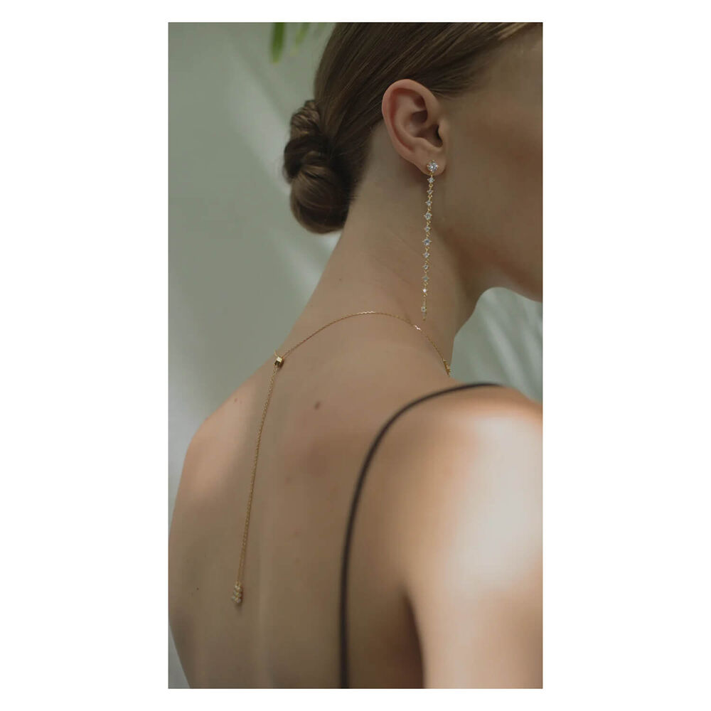 CARAT* London Phoenix Drop Yellow Gold Vermeil Drop Necklace image number 3