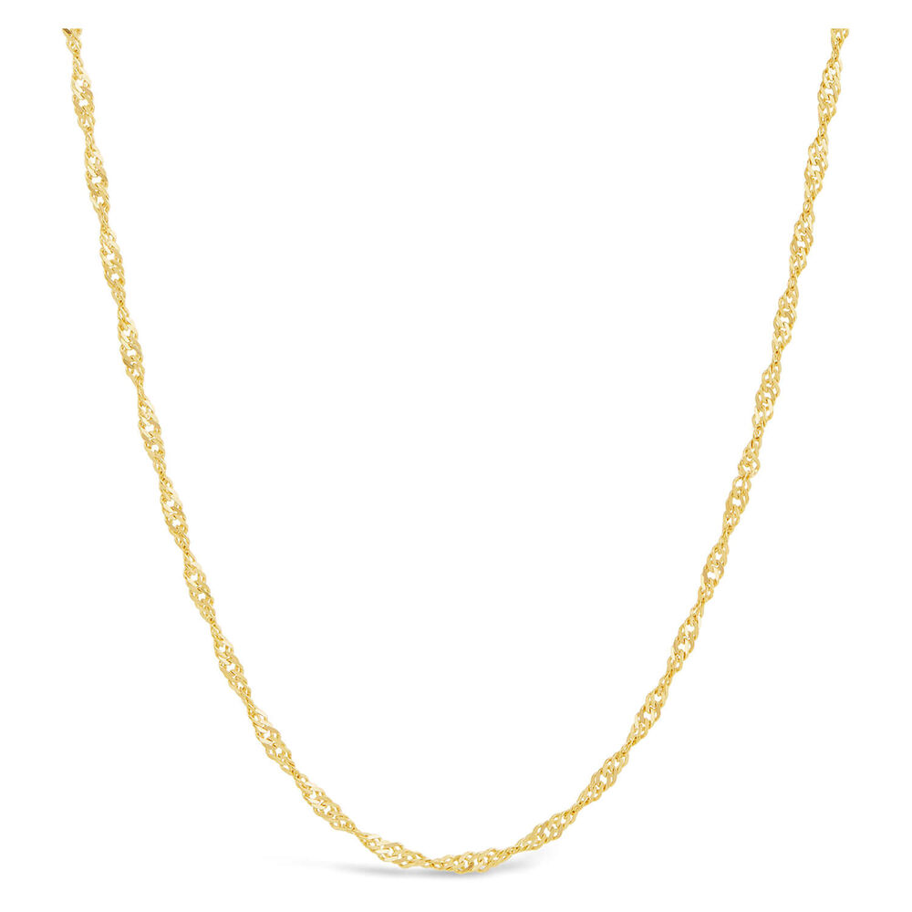 9ct Yellow Gold Sparkle Sing 18' Chain Necklace