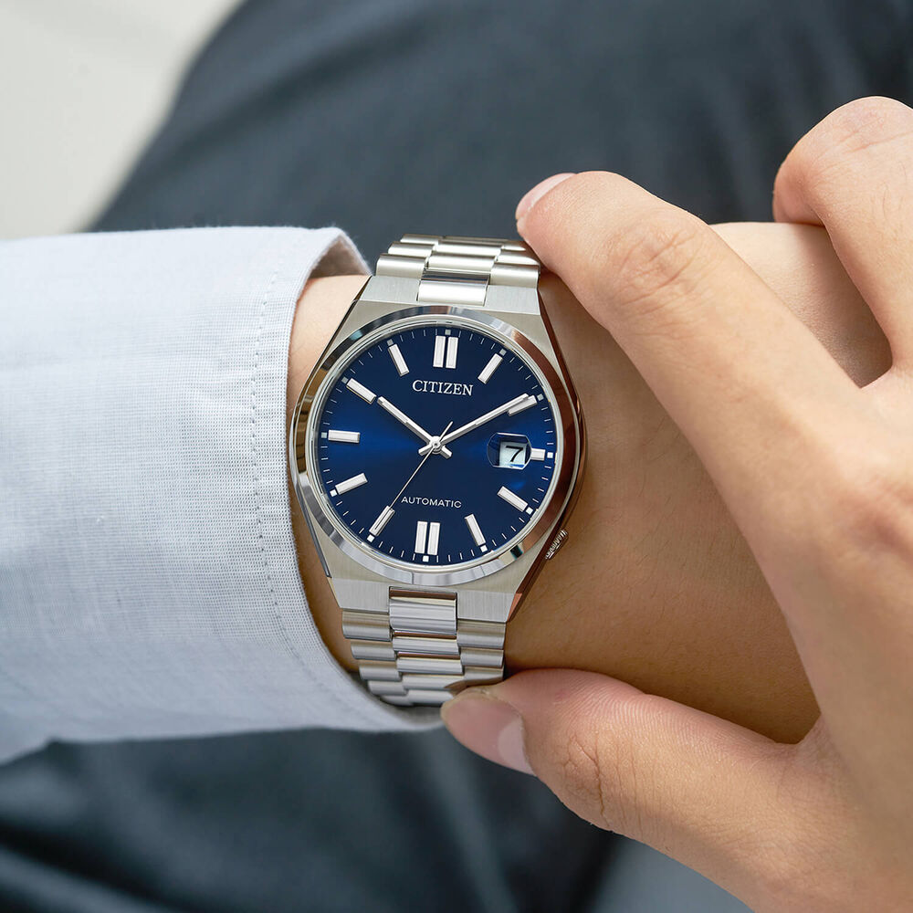 Citizen Tsuyosa 40mm Blue Dial Steel Case Bracelet Watch image number 5
